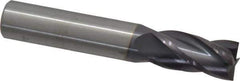 M.A. Ford - 1/2", 1" LOC, 1/2" Shank Diam, 3" OAL, 4 Flute, Solid Carbide Square End Mill - Single End, TiAlN Finish, Spiral Flute, 30° Helix, Centercutting, Right Hand Cut, Right Hand Flute, Series 111 - USA Tool & Supply