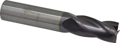 M.A. Ford - 5/8", 1-1/4" LOC, 5/8" Shank Diam, 3-1/2" OAL, 4 Flute, Solid Carbide Square End Mill - Single End, TiAlN Finish, Spiral Flute, 30° Helix, Centercutting, Right Hand Cut, Right Hand Flute, Series 111 - USA Tool & Supply