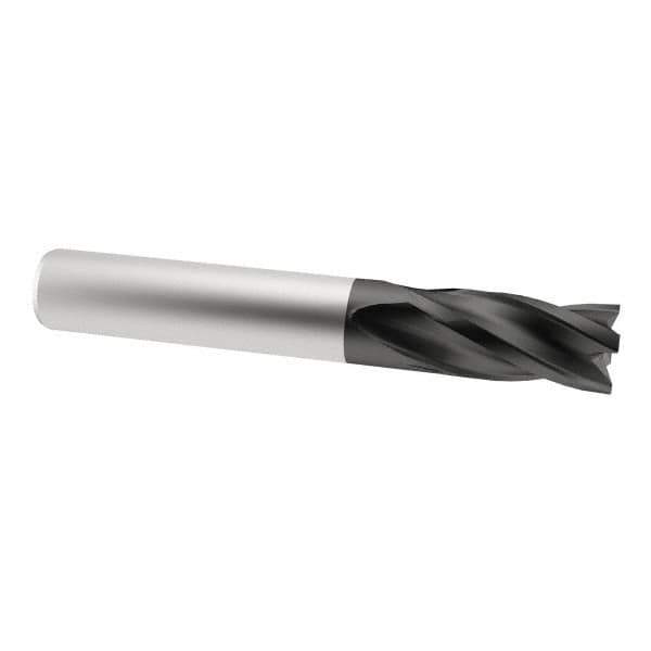 M.A. Ford - 1/2", 1" LOC, 1/2" Shank Diam, 3" OAL, 3 Flute, Solid Carbide Square End Mill - Single End, TiAlN Finish, Spiral Flute, 30° Helix, Centercutting, Right Hand Cut, Right Hand Flute, Series 116 - USA Tool & Supply