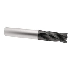 M.A. Ford - 1/2", 1" LOC, 1/2" Shank Diam, 3" OAL, 3 Flute, Solid Carbide Square End Mill - Single End, TiAlN Finish, Spiral Flute, 30° Helix, Centercutting, Right Hand Cut, Right Hand Flute, Series 116 - USA Tool & Supply