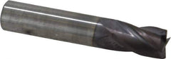 M.A. Ford - 3/8", 5/8" LOC, 3/8" Shank Diam, 2" OAL, 4 Flute, Solid Carbide Square End Mill - Single End, TiAlN Finish, Spiral Flute, 30° Helix, Centercutting, Right Hand Cut, Right Hand Flute, Series 163 - USA Tool & Supply
