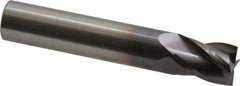 M.A. Ford - 7/16", 5/8" LOC, 7/16" Shank Diam, 2-1/2" OAL, 4 Flute, Solid Carbide Square End Mill - Single End, TiAlN Finish, Spiral Flute, 30° Helix, Centercutting, Right Hand Cut, Right Hand Flute, Series 163 - USA Tool & Supply