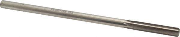 Interstate - 19/64" High Speed Steel Chucking Reamer - Straight Flute, 0.2792" Straight Shank, 1-1/2" Flute Length, 6" OAL - USA Tool & Supply