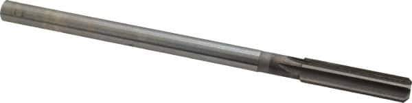 Interstate - 27/64" High Speed Steel Chucking Reamer - Straight Flute, 0.373" Straight Shank, 1-3/4" Flute Length, 7" OAL - USA Tool & Supply