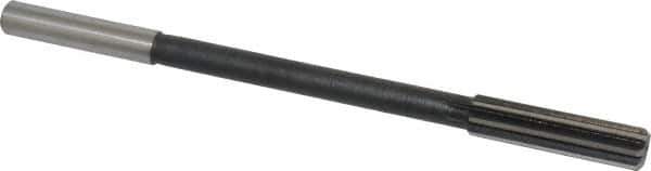 Interstate - 33/64" High Speed Steel Chucking Reamer - Straight Flute, 0.4355" Straight Shank, 2" Flute Length, 8" OAL - USA Tool & Supply