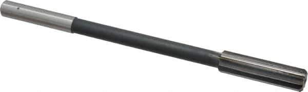 Interstate - 9/16" High Speed Steel Chucking Reamer - Straight Flute, 0.4355" Straight Shank, 2" Flute Length, 8" OAL - USA Tool & Supply