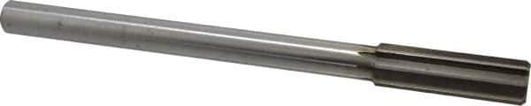 Interstate - 49/64" High Speed Steel Chucking Reamer - Straight Flute, 5/8" Straight Shank, 2-1/2" Flute Length, 9-1/2" OAL - USA Tool & Supply