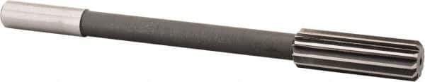 Interstate - 53/64" High Speed Steel Chucking Reamer - Straight Flute, 5/8" Straight Shank, 2-1/2" Flute Length, 9-1/2" OAL - USA Tool & Supply
