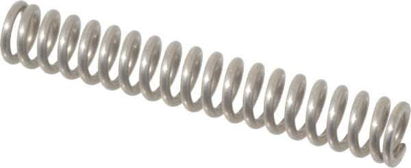 Gardner Spring - 0.24" OD, 0.038" Wire, 1-1/2" Free Length, Precision Compression Spring - 18.26 Lb Spring Rating, Stainless Steel - USA Tool & Supply