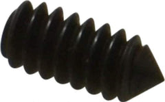 Value Collection - #4-40 UNC, 1/4" OAL, Cone Point Set Screw - Grade 8 Alloy Steel, 0.05" Key - USA Tool & Supply