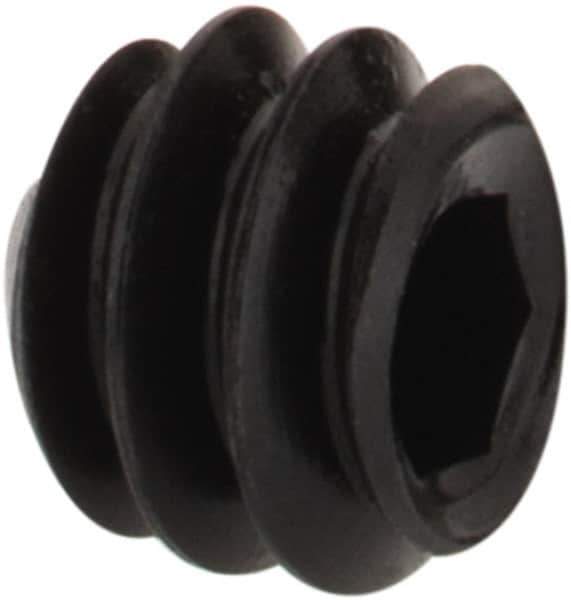 Value Collection - #6-32 UNC, 1/8" OAL, Cone Point Set Screw - Grade 8 Alloy Steel, 1/16" Key - USA Tool & Supply