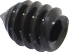 Value Collection - #6-32 UNC, 3/16" OAL, Cone Point Set Screw - Grade 8 Alloy Steel, 1/16" Key - USA Tool & Supply