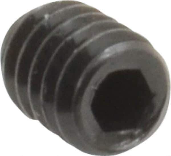 Value Collection - #8-32 UNC, 1/4" OAL, Cone Point Set Screw - Grade 8 Alloy Steel, 5/64" Key - USA Tool & Supply