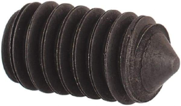 Value Collection - #8-32 UNC, 5/16" OAL, Cone Point Set Screw - Grade 8 Alloy Steel, 5/64" Key - USA Tool & Supply