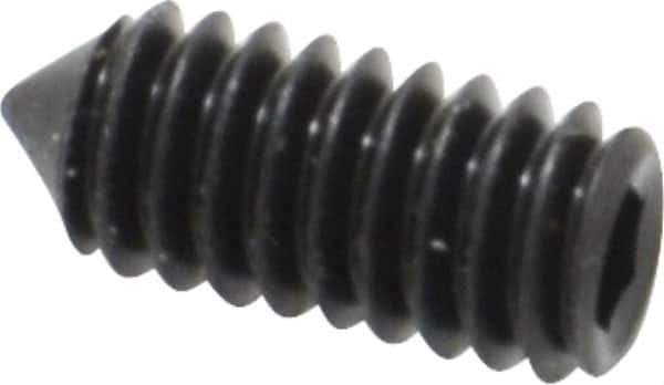 Value Collection - #8-32 UNC, 3/8" OAL, Cone Point Set Screw - Grade 8 Alloy Steel, 5/64" Key - USA Tool & Supply