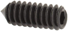 Value Collection - #10-24 UNC, 1/2" OAL, Cone Point Set Screw - Grade 8 Alloy Steel, 3/32" Key - USA Tool & Supply