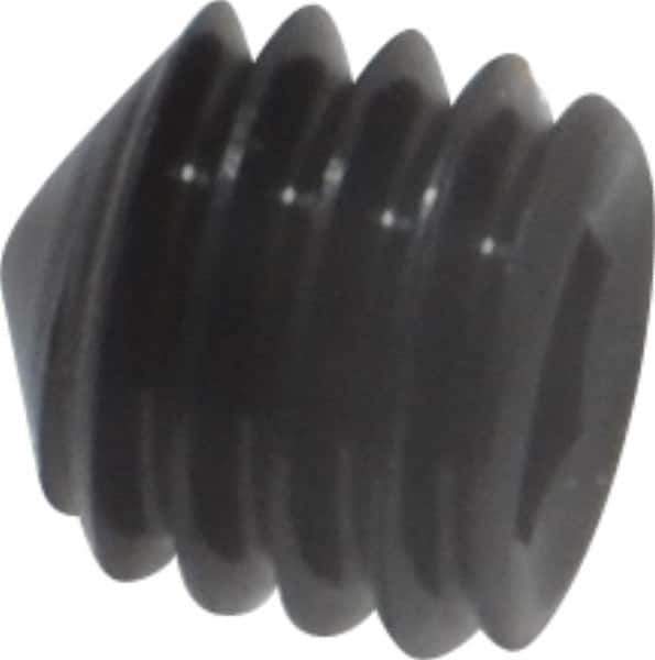 Value Collection - #10-32 UNF, 3/16" OAL, Cone Point Set Screw - Grade 8 Alloy Steel, 3/32" Key - USA Tool & Supply