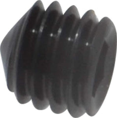 Value Collection - #10-32 UNF, 3/16" OAL, Cone Point Set Screw - Grade 8 Alloy Steel, 3/32" Key - USA Tool & Supply