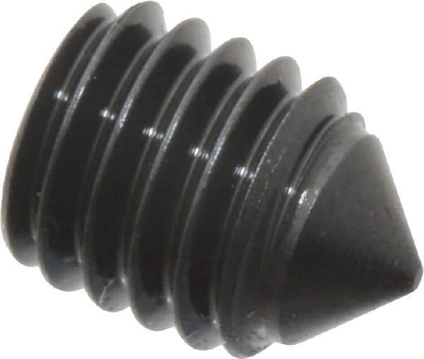 Value Collection - #10-32 UNF, 1/4" OAL, Cone Point Set Screw - Grade 8 Alloy Steel, 3/32" Key - USA Tool & Supply