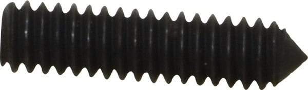Value Collection - 1/4-20 UNC, 1" OAL, Cone Point Set Screw - Grade 8 Alloy Steel, 1/8" Key - USA Tool & Supply