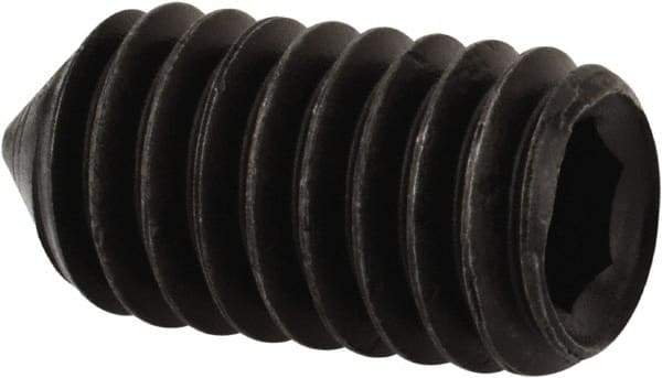 Value Collection - 5/16-18 UNC, 5/8" OAL, Cone Point Set Screw - Grade 8 Alloy Steel, 5/32" Key - USA Tool & Supply