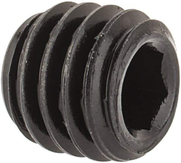 Value Collection - #10-32 UNF, 3/16" OAL, Oval Point Set Screw - Grade 8 Alloy Steel, 3/32" Key - USA Tool & Supply