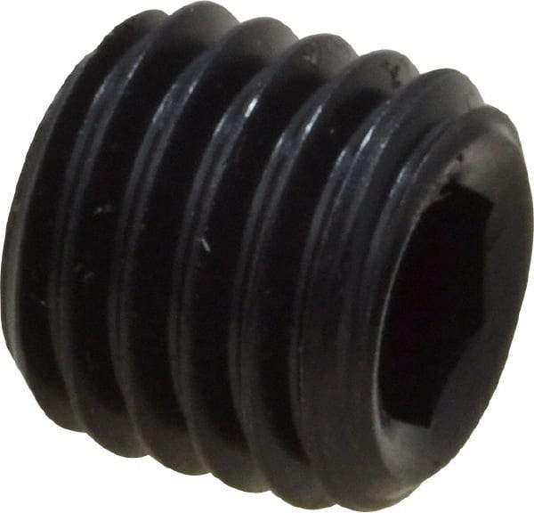 Value Collection - 1/4-28 UNF, 1/4" OAL, Oval Point Set Screw - Grade 8 Alloy Steel, 1/8" Key - USA Tool & Supply
