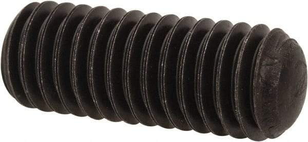 Value Collection - 3/8-16 UNC, 1" OAL, Oval Point Set Screw - Grade 8 Alloy Steel, 3/16" Key - USA Tool & Supply