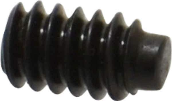 Value Collection - #6-32 UNC, 1/4" OAL, Half Dog Point Set Screw - Grade 8 Alloy Steel, 1/16" Key - USA Tool & Supply