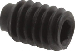 Value Collection - #8-32 UNC, 1/4" OAL, Half Dog Point Set Screw - Grade 8 Alloy Steel, 5/64" Key - USA Tool & Supply