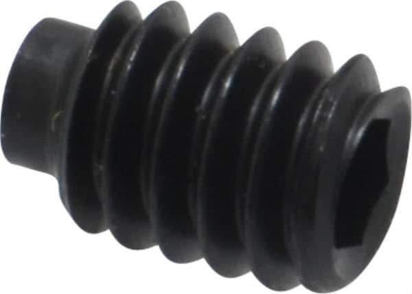 Value Collection - 1/4-20 UNC, 3/8" OAL, Half Dog Point Set Screw - Grade 8 Alloy Steel, 1/8" Key - USA Tool & Supply