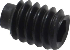 Value Collection - 1/4-20 UNC, 3/8" OAL, Half Dog Point Set Screw - Grade 8 Alloy Steel, 1/8" Key - USA Tool & Supply