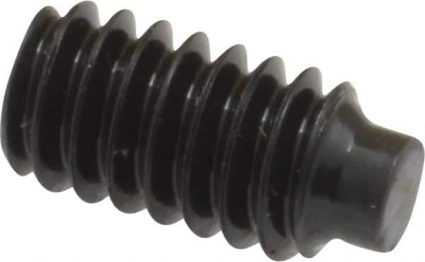 Value Collection - 1/4-20 UNC, 1/2" OAL, Half Dog Point Set Screw - Grade 8 Alloy Steel, 1/8" Key - USA Tool & Supply