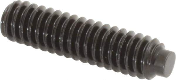 Value Collection - 1/4-20 UNC, 1" OAL, Half Dog Point Set Screw - Grade 8 Alloy Steel, 1/8" Key - USA Tool & Supply