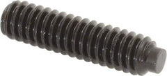 Value Collection - 1/4-20 UNC, 1" OAL, Half Dog Point Set Screw - Grade 8 Alloy Steel, 1/8" Key - USA Tool & Supply