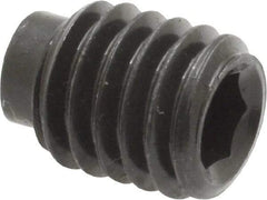 Value Collection - 3/8-16 UNC, 1/2" OAL, Half Dog Point Set Screw - Grade 8 Alloy Steel, 3/16" Key - USA Tool & Supply