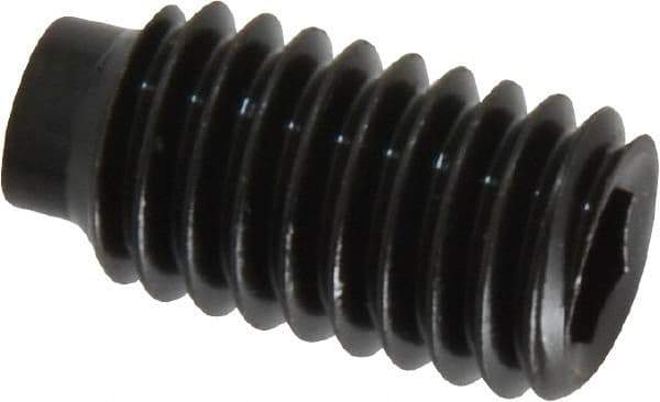 Value Collection - 3/8-16 UNC, 3/4" OAL, Half Dog Point Set Screw - Grade 8 Alloy Steel, 3/16" Key - USA Tool & Supply