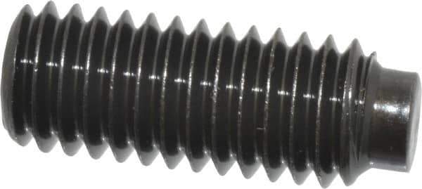 Value Collection - 3/8-16 UNC, 1" OAL, Half Dog Point Set Screw - Grade 8 Alloy Steel, 3/16" Key - USA Tool & Supply