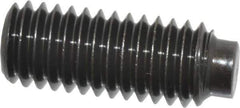 Value Collection - 3/8-16 UNC, 1" OAL, Half Dog Point Set Screw - Grade 8 Alloy Steel, 3/16" Key - USA Tool & Supply