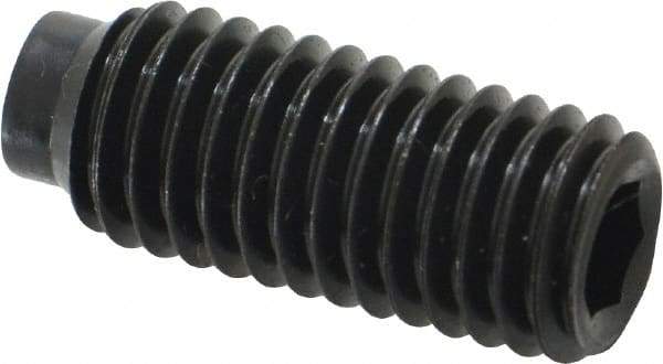 Value Collection - 1/2-13 UNC, 1-1/4" OAL, Half Dog Point Set Screw - Grade 8 Alloy Steel, 1/4" Key - USA Tool & Supply