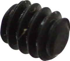 Value Collection - #4-40 UNC, 1/8" OAL, Flat Point Set Screw - Grade 8 Alloy Steel, 0.05" Key - USA Tool & Supply