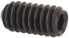Value Collection - #5-40 UNC, 1/4" OAL, Flat Point Set Screw - Grade 8 Alloy Steel, 1/16" Key - USA Tool & Supply