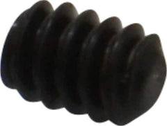 Value Collection - #6-32 UNC, 3/16" OAL, Flat Point Set Screw - Grade 8 Alloy Steel, 1/16" Key - USA Tool & Supply