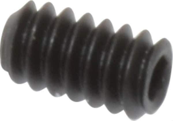 Value Collection - #6-32 UNC, 1/4" OAL, Flat Point Set Screw - Grade 8 Alloy Steel, 1/16" Key - USA Tool & Supply