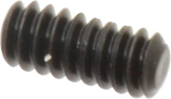 Value Collection - #6-32 UNC, 5/16" OAL, Flat Point Set Screw - Grade 8 Alloy Steel, 1/16" Key - USA Tool & Supply