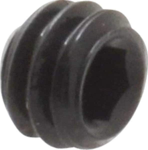 Value Collection - #8-32 UNC, 1/8" OAL, Flat Point Set Screw - Grade 8 Alloy Steel, 5/64" Key - USA Tool & Supply