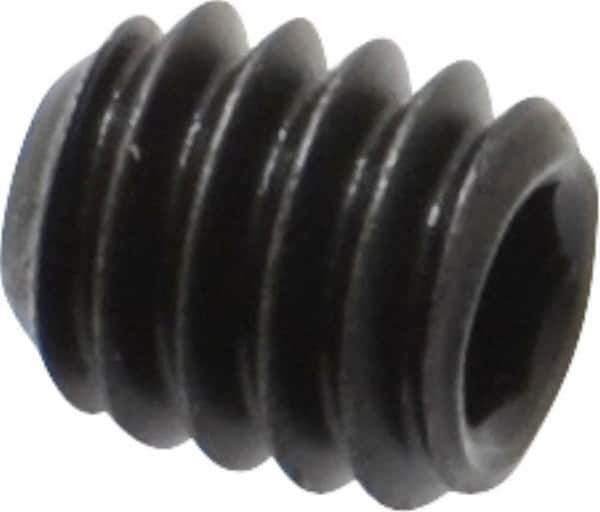 Value Collection - #8-32 UNC, 3/16" OAL, Flat Point Set Screw - Grade 8 Alloy Steel, 5/64" Key - USA Tool & Supply