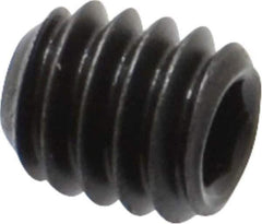 Value Collection - #8-32 UNC, 3/16" OAL, Flat Point Set Screw - Grade 8 Alloy Steel, 5/64" Key - USA Tool & Supply