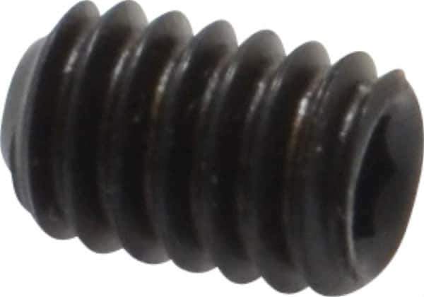 Value Collection - #8-32 UNC, 1/4" OAL, Flat Point Set Screw - Grade 8 Alloy Steel, 5/64" Key - USA Tool & Supply