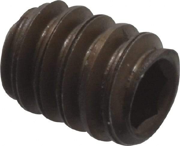 Value Collection - #10-24 UNC, 1/4" OAL, Flat Point Set Screw - Grade 8 Alloy Steel, 3/32" Key - USA Tool & Supply